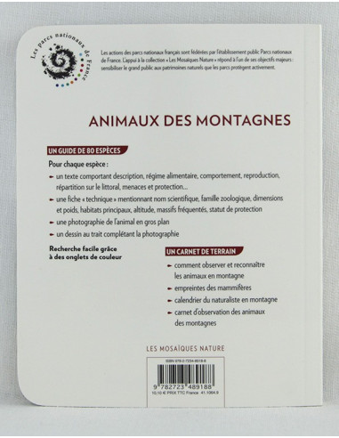 les mosaiques nature: un guide et un carnet de terrain pour les animaux des montagnes