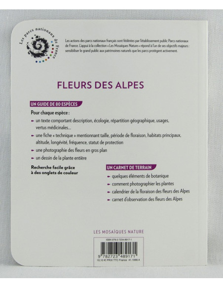 les mosaiques nature: un guide et un carnet de terrain des fleurs des Alpes