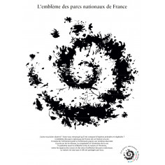 poster emblème des Parcs nationaux Français fond blanc