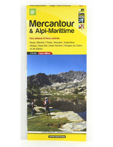 carte grand air, randonnée et patrimoine Mercantour et Alpi-Marittime
