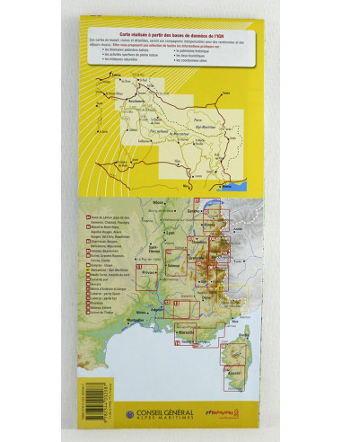 carte grand air, randonnée et patrimoine Mercantour et Alpi-Marittime